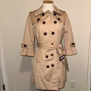 Bebe Trench Cost | Tan | Size XS | Machine Wash